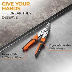 Pro HVAC Sheet Metal Hand Seamer – 3″ Bender w/ Depth Marks & Aluminum Siding Tool