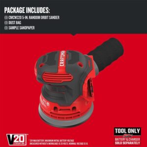 CRAFTSMAN V20 Cordless Orbital Sander – 12,000 OPM Professional Power Tool