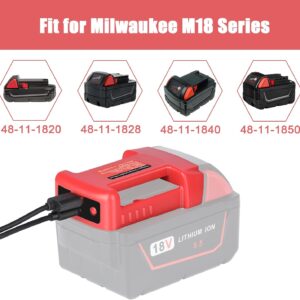 Milwaukee 18V Battery USB Charger Adapter, Type-C Portable Power Station