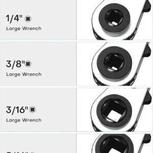 UIInosoo HVAC Ratcheting Wrench Set – 4 Sizes Professional AC Refrigeration Tool