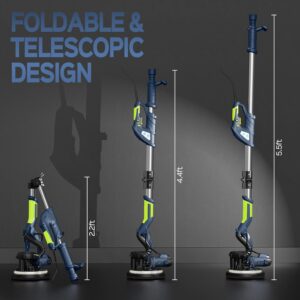 Professional Drywall Sander 6.8A Electric Sander w/ Vacuum LED Light Ceiling Tool