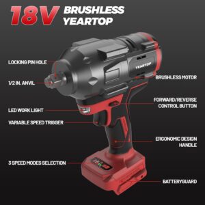 Pro 1/2″ Cordless Impact Wrench 900 Ft-lbs Brushless Milwaukee 18V Tool