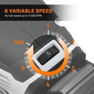 Pro 20V Cordless Random Orbital Sander Kit with Vacuum, 6 Speed Wood Sanding Tool