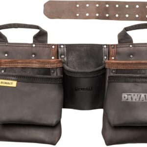 DEWALT Leather Tool Belt, Durable, 11 Pocket Professional Belt (DWST550112)