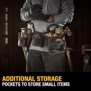 DEWALT 11-Pocket Leather Tool Belt | Professional Grade Work Gear