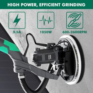 Powerful Electric Drywall Sander 1050W with LED Light and Dust Collector