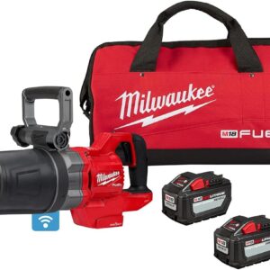 Milwaukee M18 FUEL 18V Lithium-Ion Brushless Cordless 1 in. Impact Wrench Extended Reach D-Handle Kit w/Two 12.0 Ah Batteries