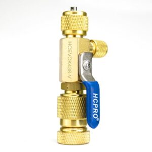 HCPRO Valve Core Removal Tool | Quick Flow 1/4″ Female x 3/8″ Male HVAC Repair