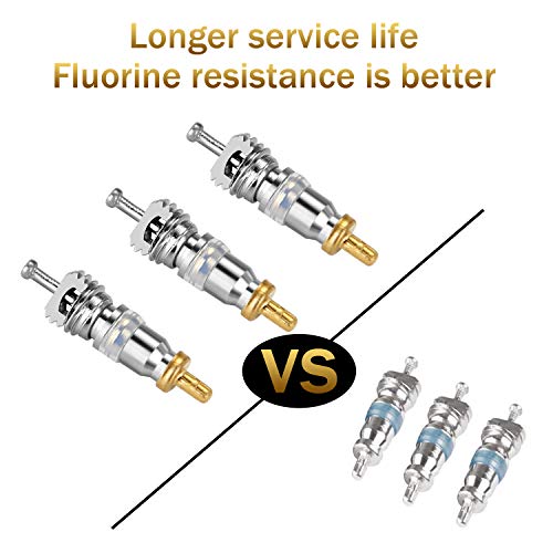 WADEO A/C Valve Core Remover Tool Kit: 20 Cores, Brass Nuts, Multi Refrigerant 4 WADEO A/C Valve Core Remover Tool Kit: 20 Cores, Brass Nuts, Multi Refrigerant - Image 4