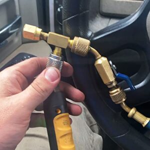 YWNYT 3-Pack Quick Connect Vacuum Pump Manifold Tee Adapter 1/4 Valve Core