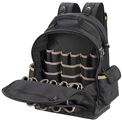 Heavy-Duty CLC Tool Backpack: 38 Pockets, Durable Work Gear, Black/Blue 2 Heavy-Duty CLC Tool Backpack: 38 Pockets, Durable Work Gear, Black/Blue - Image 2