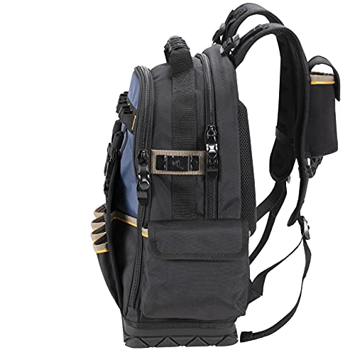 Heavy-Duty CLC Tool Backpack: 38 Pockets, Durable Work Gear, Black/Blue 8 Heavy-Duty CLC Tool Backpack: 38 Pockets, Durable Work Gear, Black/Blue - Image 8