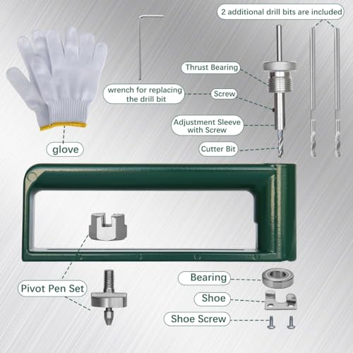 thumbnail image 2 of Adjustable Sheet Metal Hole Cutter Kit - Cuts 2" To 12" Circles In 24ga Steel & 26ga Stainless, Includes 2 Drill Bits & Wrench 2 of 3