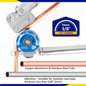 Professional 3/8″ Heavy Duty Pipe Bender for HVAC, Copper, Aluminum & Stainless Steel Tubes