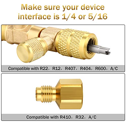 WADEO A/C Valve Core Remover Tool Kit: 20 Cores, Brass Nuts, Multi Refrigerant 3 WADEO A/C Valve Core Remover Tool Kit: 20 Cores, Brass Nuts, Multi Refrigerant - Image 3