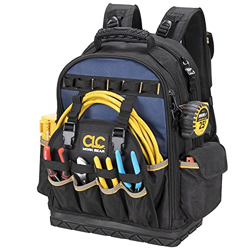 Heavy-Duty CLC Tool Backpack: 38 Pockets, Durable Work Gear, Black/Blue 11 Heavy-Duty CLC Tool Backpack: 38 Pockets, Durable Work Gear, Black/Blue - Image 11