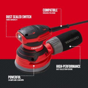 Craftsman Pro 5″ Orbital Sander | 12,000 OPM High-Performance Electric Sander