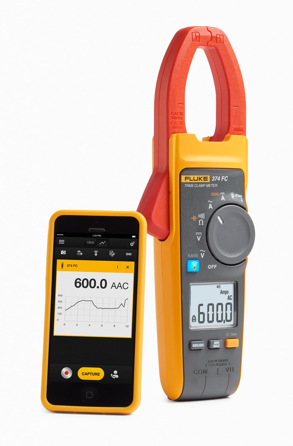 Fluke 374 FC True RMS Wireless Clamp Meter - 600A AC/DC Precision Measurement 4 Fluke 374 FC True RMS Wireless Clamp Meter - 600A AC/DC Precision Measurement - Image 4