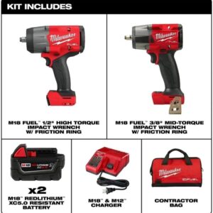 Milwaukee M18 FUEL Cordless Impact Wrench Set for Automotive Professionals