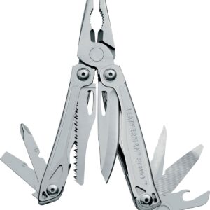 LEATHERMAN, Sidekick Pocket Size Multitool with Spring-Action Pliers and Saw, Stainless Steel with Nylon Sheath