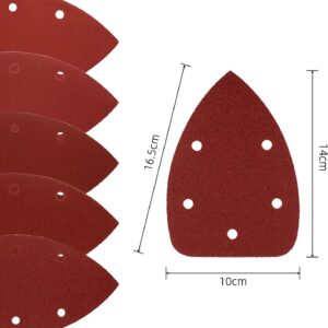 Coceca Mouse Sander Sandpaper Set: 50 Pcs Assorted Grits 40-240 Detail Sanding Pads