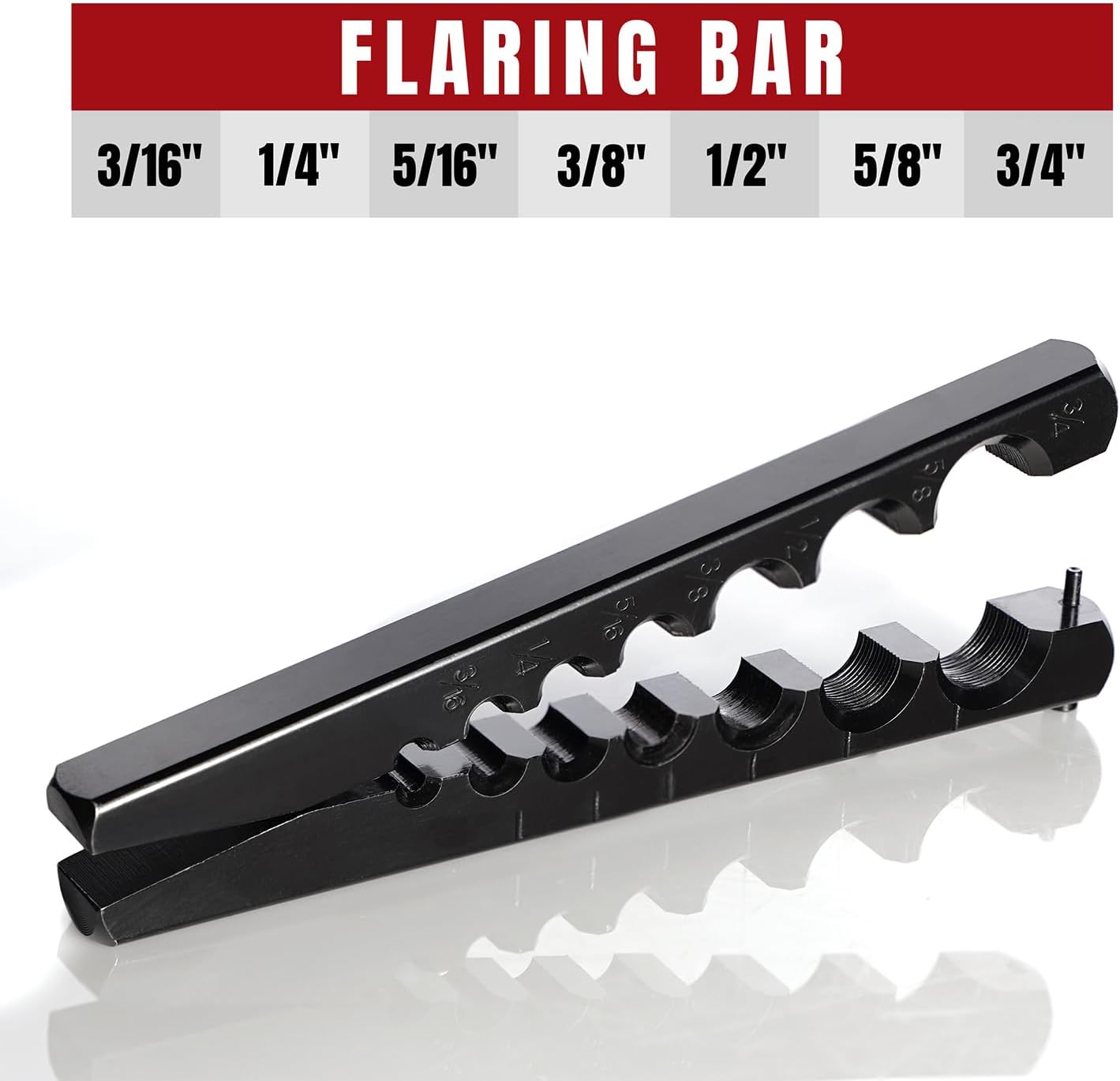 Professional HVAC Flaring Tool Kit | 7 Dies 3/16"-3/4" | 45° Heavy Duty Cone Cutter Reamer 5 Professional HVAC Flaring Tool Kit | 7 Dies 3/16"-3/4" | 45° Heavy Duty Cone Cutter Reamer - Image 5