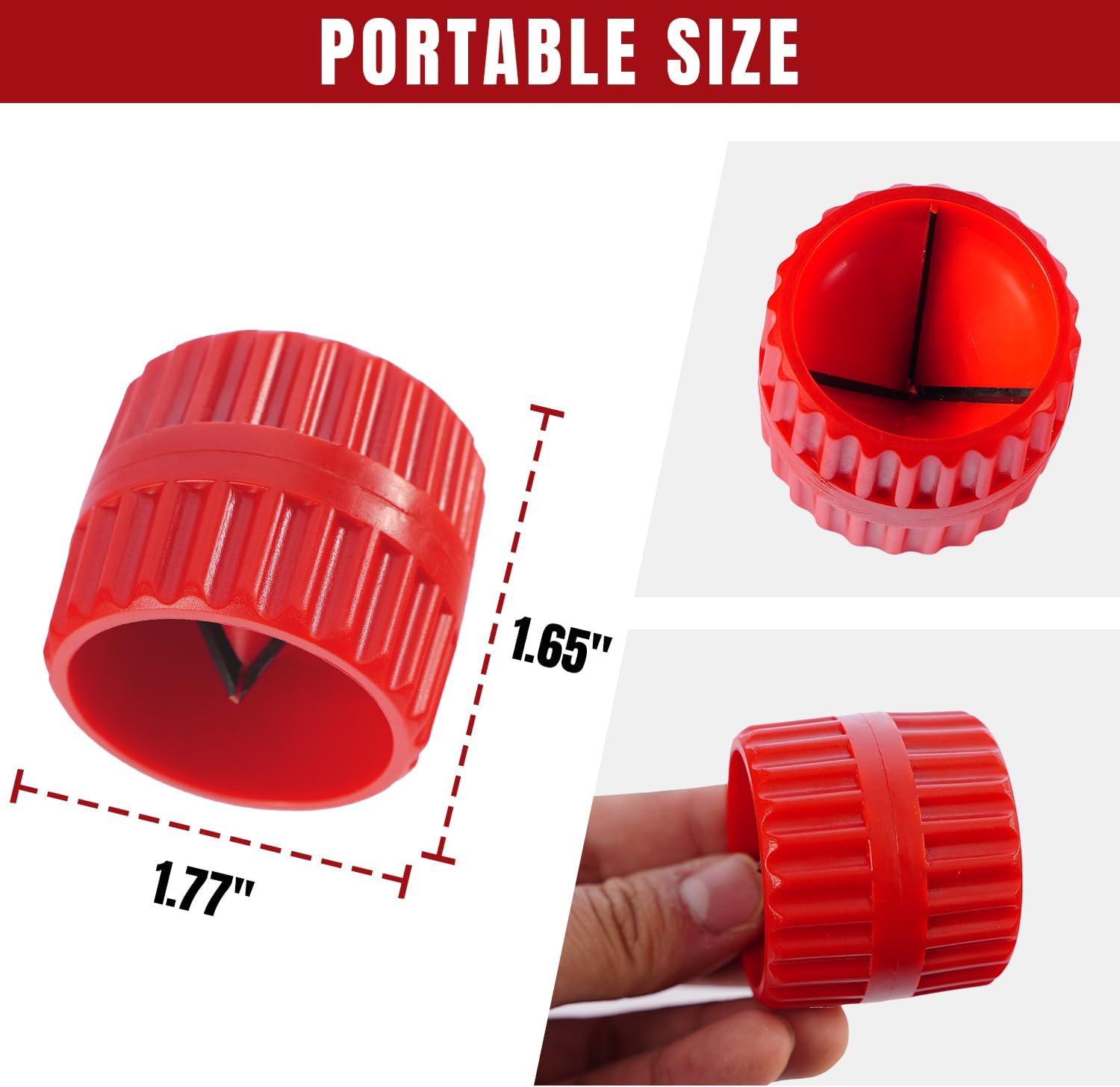 Professional HVAC Flaring Tool Kit | 7 Dies 3/16"-3/4" | 45° Heavy Duty Cone Cutter Reamer 6 Professional HVAC Flaring Tool Kit | 7 Dies 3/16"-3/4" | 45° Heavy Duty Cone Cutter Reamer - Image 6