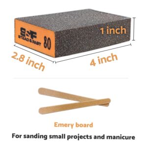 Premium Sanding Sponge Set: 4 Grits Wood Metal Drywall Sander Blocks