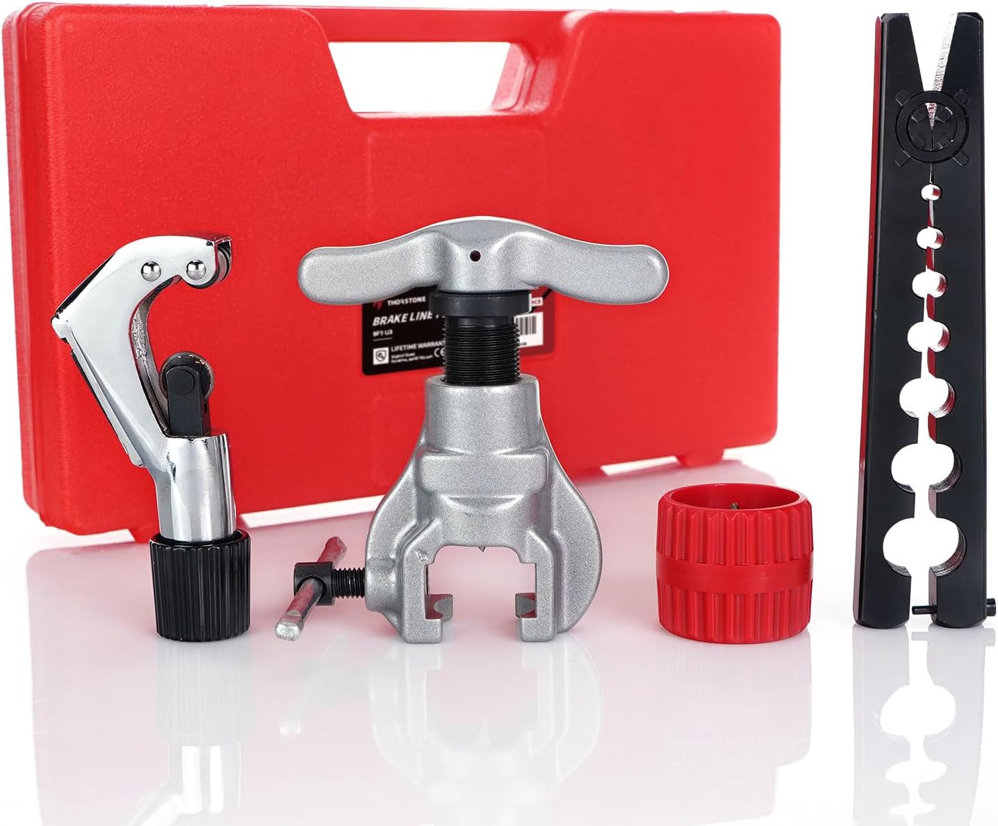 Professional HVAC Flaring Tool Kit | 7 Dies 3/16"-3/4" | 45° Heavy Duty Cone Cutter Reamer 8 Professional HVAC Flaring Tool Kit | 7 Dies 3/16"-3/4" | 45° Heavy Duty Cone Cutter Reamer - Image 8