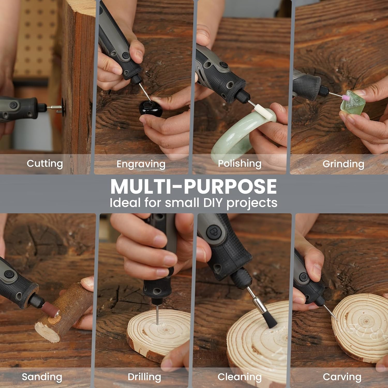 HARDELL 4V Cordless Mini Rotary Tool Kit: 5-Speed DIY Craft Precision Tool 4 HARDELL 4V Cordless Mini Rotary Tool Kit: 5-Speed DIY Craft Precision Tool - Image 4