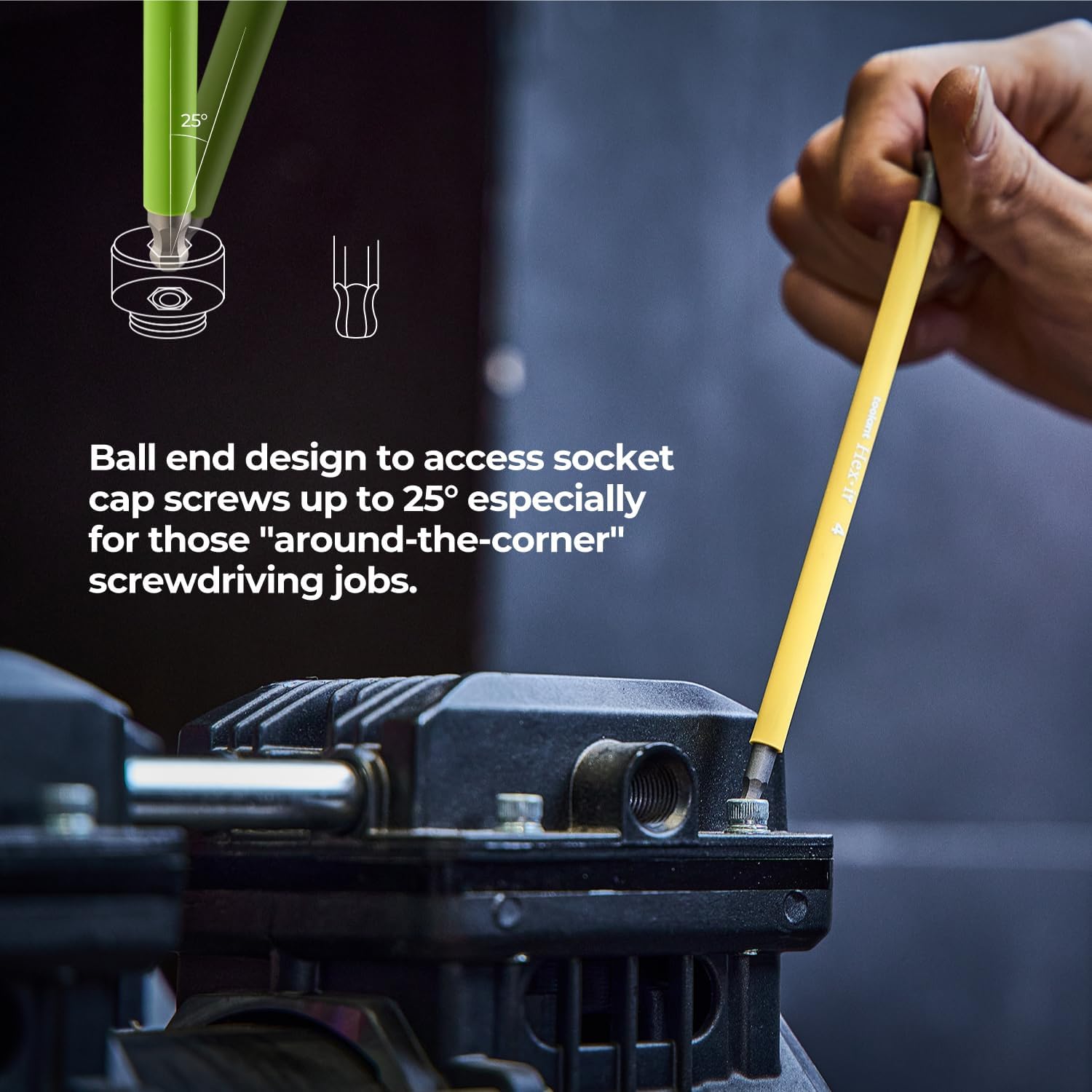 Toolant 22-Piece Allen Wrench Set: Metric & SAE Hex Keys with Ball End 4 Toolant 22-Piece Allen Wrench Set: Metric & SAE Hex Keys with Ball End - Image 4