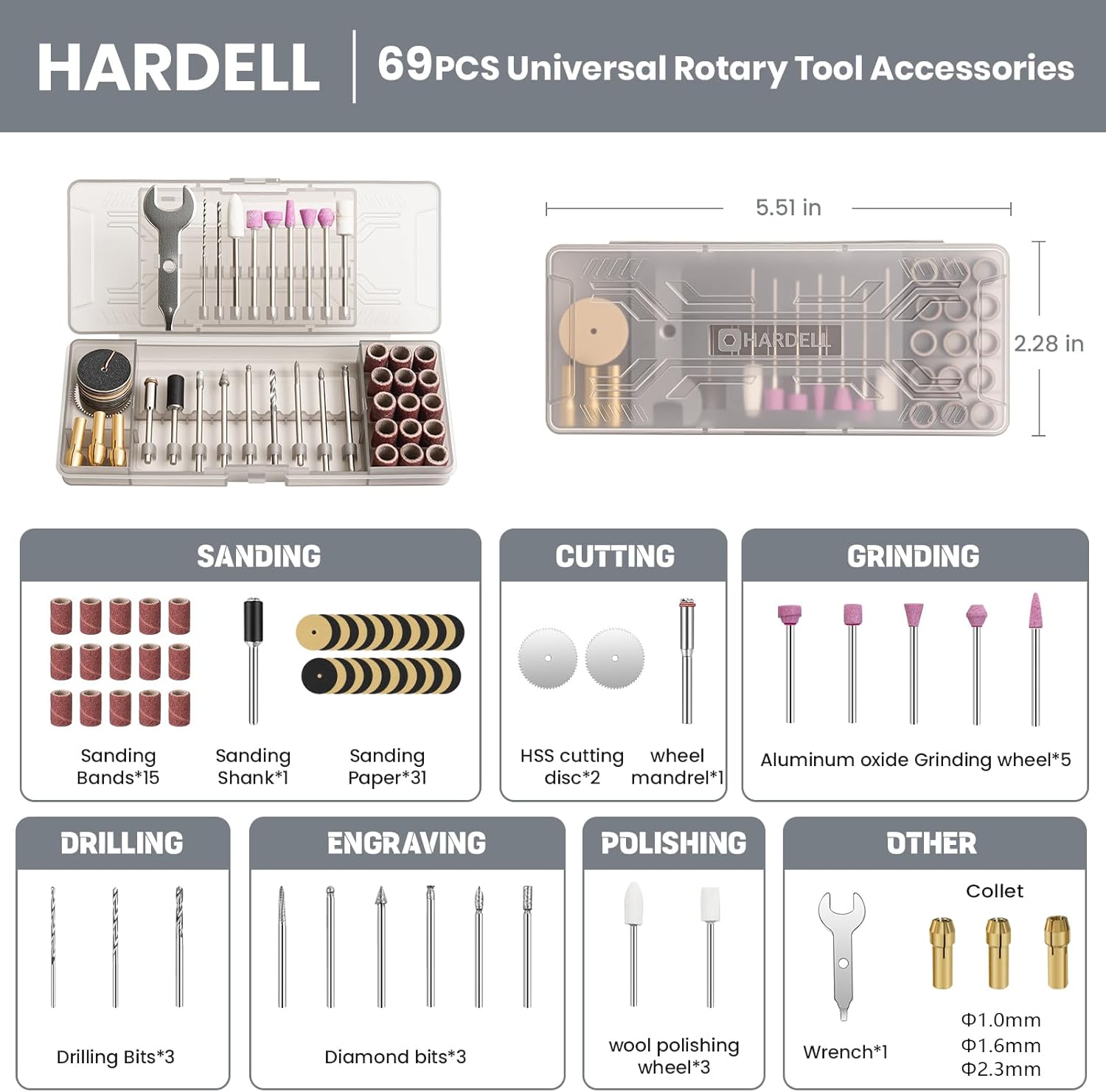 HARDELL 4V Cordless Mini Rotary Tool Kit: 5-Speed DIY Craft Precision Tool 5 HARDELL 4V Cordless Mini Rotary Tool Kit: 5-Speed DIY Craft Precision Tool - Image 5