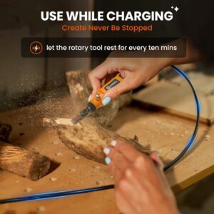 HARDELL Mini Cordless Rotary Tool Kit: 3.7V 5-Speed USB-C Craft Power Tool