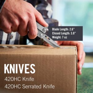 Leatherman Sidekick Multitool: 14-in-1 Stainless Steel Pocket Pliers & Saw