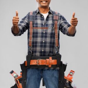 Premium Buffalo Leather Framer Tool Belt | 22 Pockets | Carpenter’s Choice