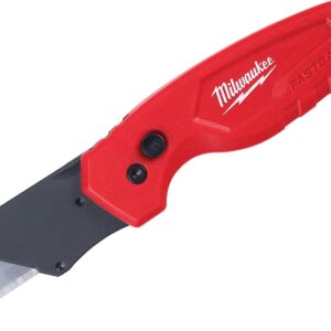 Milwaukee FASTBACK Compact Flip Utility Knife | One-Handed Jobsite Tool w/ Belt Clip