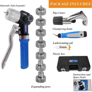 Pro HVAC Hydraulic Copper Pipe Expander Tool Kit – 7 Sizes, Easy Tube Swaging