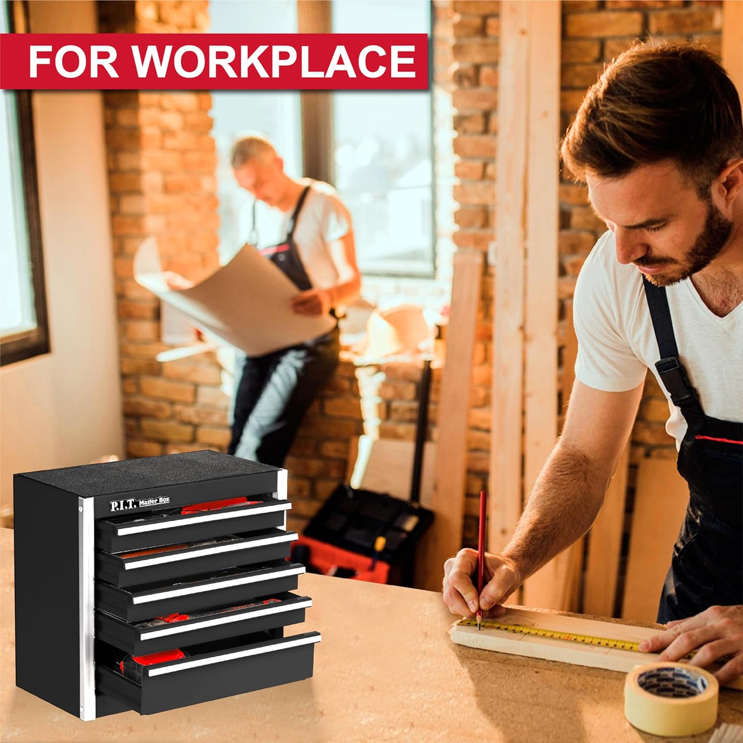 Compact 5-Drawer Mini Tool Box: Portable Steel Stackable Storage Organizer 3 Compact 5-Drawer Mini Tool Box: Portable Steel Stackable Storage Organizer - Image 3