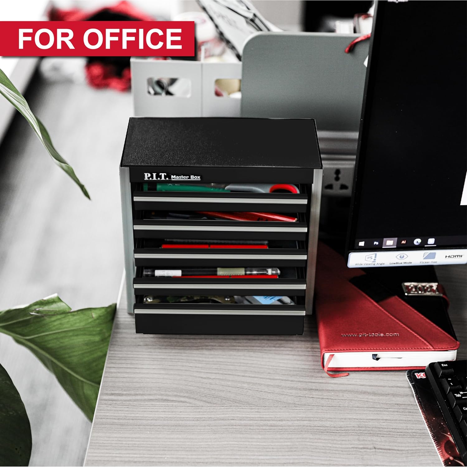 Compact 5-Drawer Mini Tool Box: Portable Steel Stackable Storage Organizer 4 Compact 5-Drawer Mini Tool Box: Portable Steel Stackable Storage Organizer - Image 4