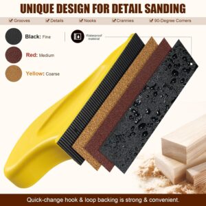 Pro Micro Sander Kit: 90Pcs Detail Sanders, 3-in-1 Hand Block, Wood Craft Tool