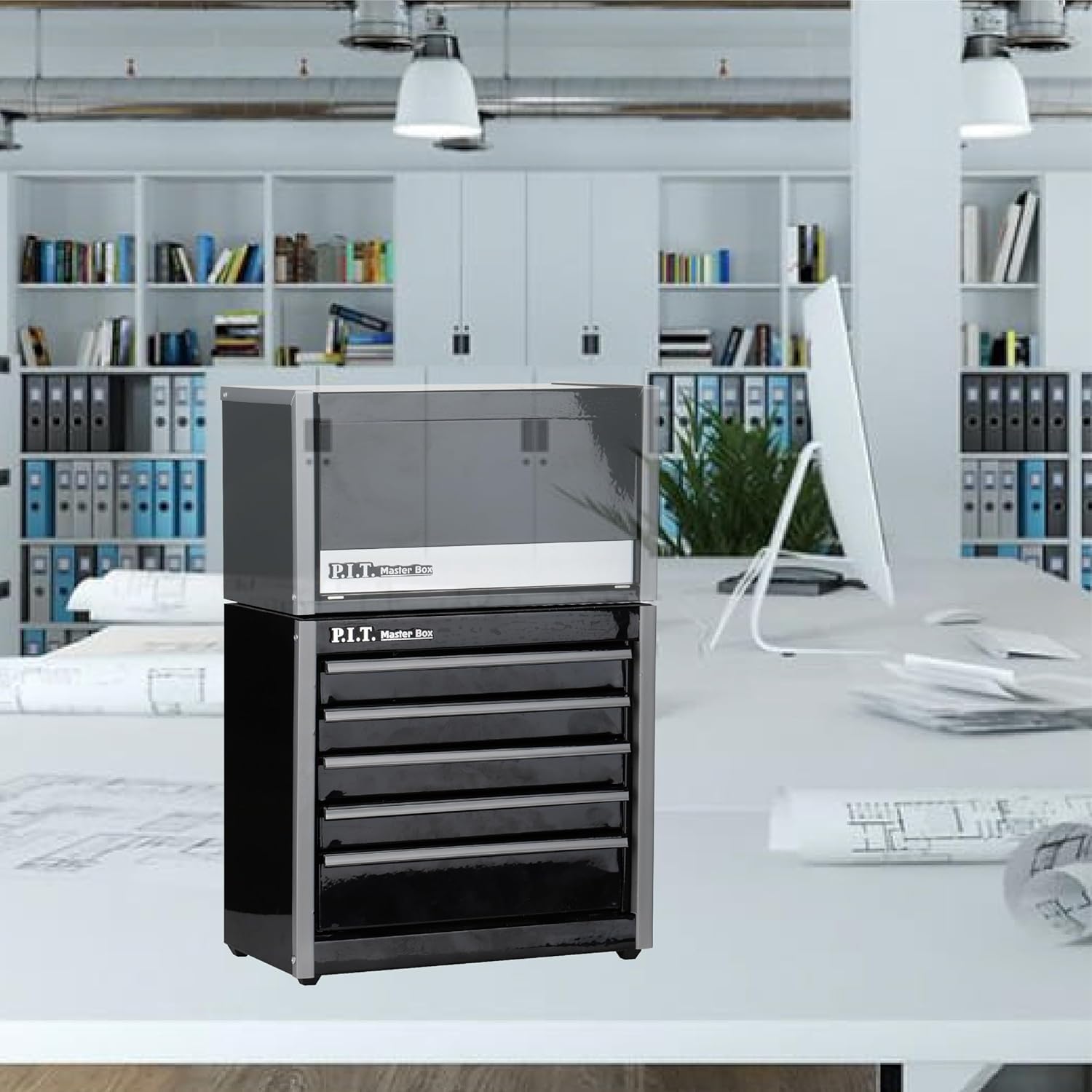 Compact 5-Drawer Mini Tool Box: Portable Steel Stackable Storage Organizer 8 Compact 5-Drawer Mini Tool Box: Portable Steel Stackable Storage Organizer - Image 8