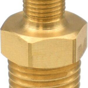 Tire Inflator Adapter 1/4 NPT (m) to Schrader Valve (m), Made in the USA, Brass, Upgrade the air chuck on any tire inflator, air compressor, or air hose.