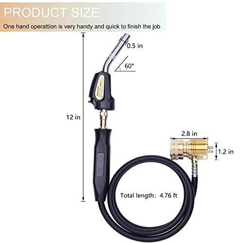High-Performance Propane Torch Head w/ 1.5M Hose | 1900°C Welding & Brazing Tool 1 hvac tools brazing torch