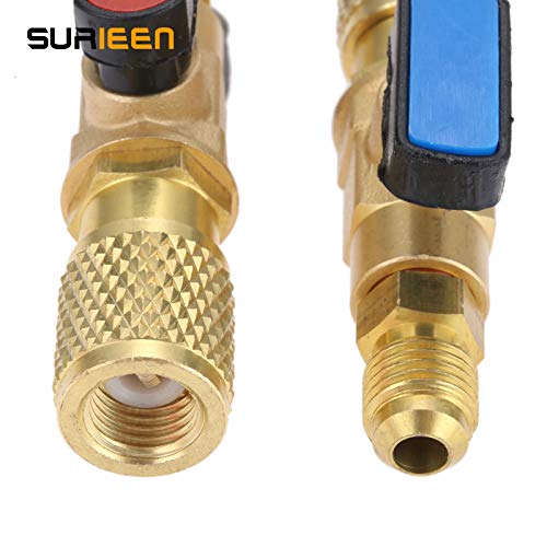 Professional AC Refrigerant Valve Adapter - 1/4" SAE Straight Shut-Off Tool for HVAC R410A R134A 6 Professional AC Refrigerant Valve Adapter - 1/4" SAE Straight Shut-Off Tool for HVAC R410A R134A - Image 6
