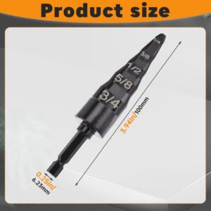 2PC HVAC Swage Tool Kit 5in1 Copper Pipe Expander Drill Bit Set