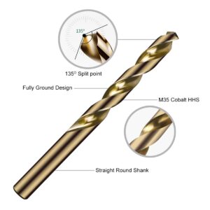 M35 Cobalt Drill Bits 1/2″ 3Pack 6″ Long for Metal Steel Iron