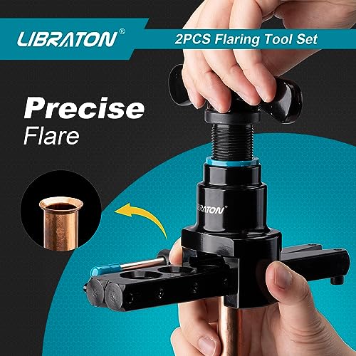 LIBRATON HVAC Copper Flaring Tool Kit 1/4-3/4 45 Degree Single Flare 6 LIBRATON HVAC Copper Flaring Tool Kit 1/4-3/4 45 Degree Single Flare - Image 6