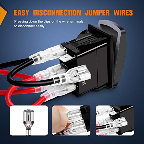 Nilight 5 Pin LED Light Bar Rocker Switch 20A 12V 10A 24V On/Off 5 Nilight 5 Pin LED Light Bar Rocker Switch 20A 12V 10A 24V On/Off - Image 5