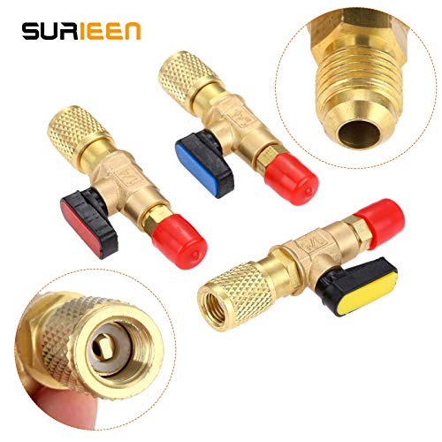 Professional AC Refrigerant Valve Adapter - 1/4" SAE Straight Shut-Off Tool for HVAC R410A R134A 4 Professional AC Refrigerant Valve Adapter - 1/4" SAE Straight Shut-Off Tool for HVAC R410A R134A - Image 4