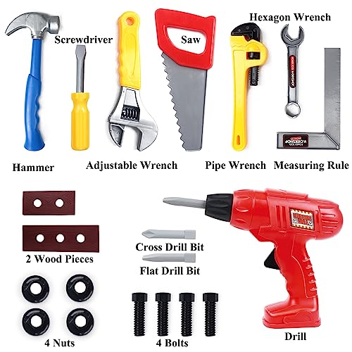 YICORO 20 Piece Kids Tool Set with Toy Drill for Ages 3-8 1 hvac tools for kids toys